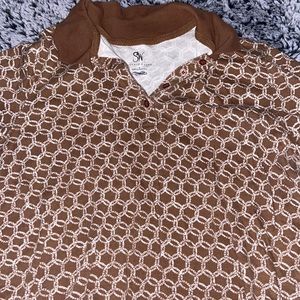 Brown Patterned Collar shirt